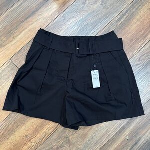 Black belted shorts